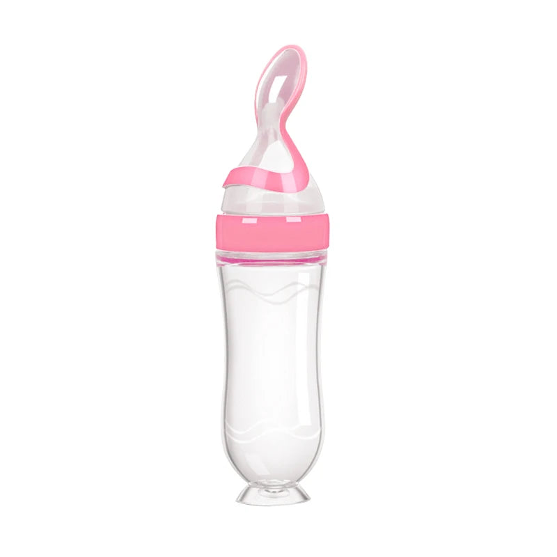 Silicone Baby Feeding Spoon Bottle | Squeeze Dispenser for Purees and First Foods