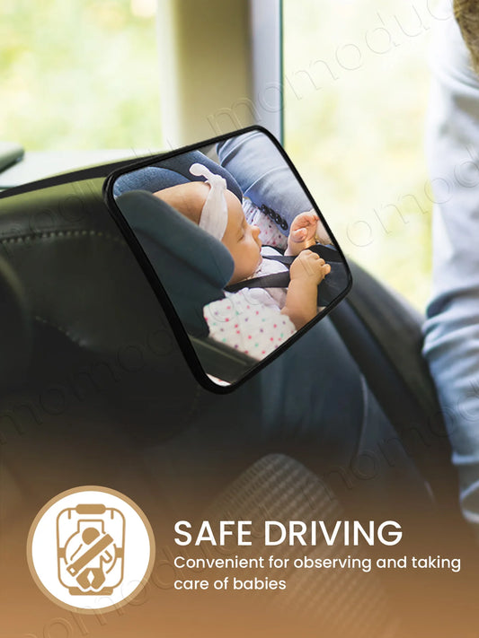 Shatterproof Baby Car Mirror – Rear-Facing Safety View