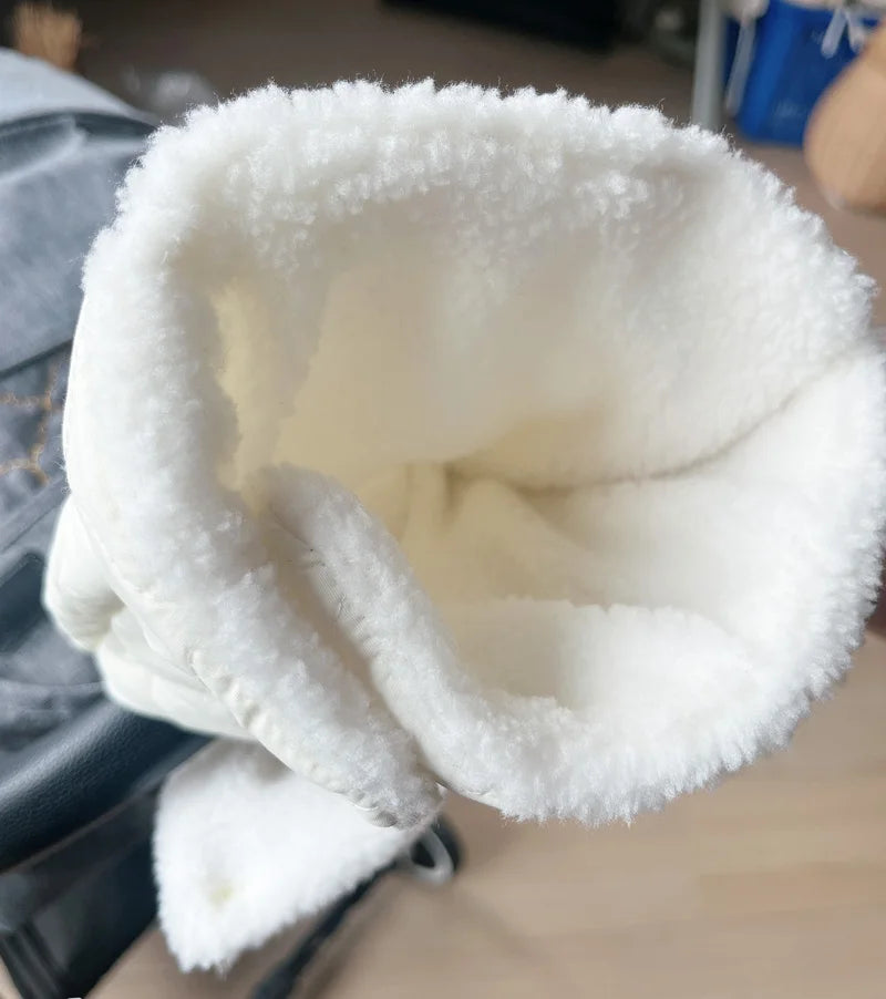 Baby stroller warm gloves Mobile phone touch screen handle windproof waterproof gloves with velvet handle pocket