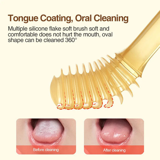 Baby Silicone Tongue Brush Set | Gentle Oral Care Toothbrush with Protective Case
