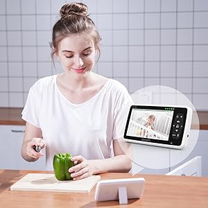 5" HD Video Baby Monitor with Camera – Long Range, 2-Way Audio & Night Vision