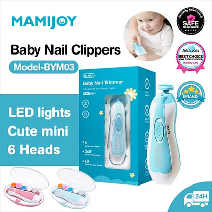 Electric Baby Nail Trimmer with LED Light | Quiet Safe Nail Care Set
