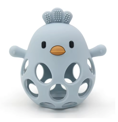 Silicone Baby Teether Rattle – Montessori Grip Toy for Teething & Sensory Play