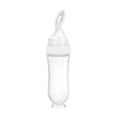 Silicone Baby Feeding Spoon Bottle | Squeeze Dispenser for Purees and First Foods