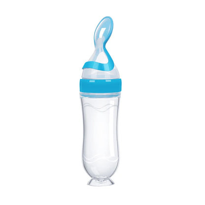 Silicone Baby Feeding Spoon Bottle | Squeeze Dispenser for Purees and First Foods