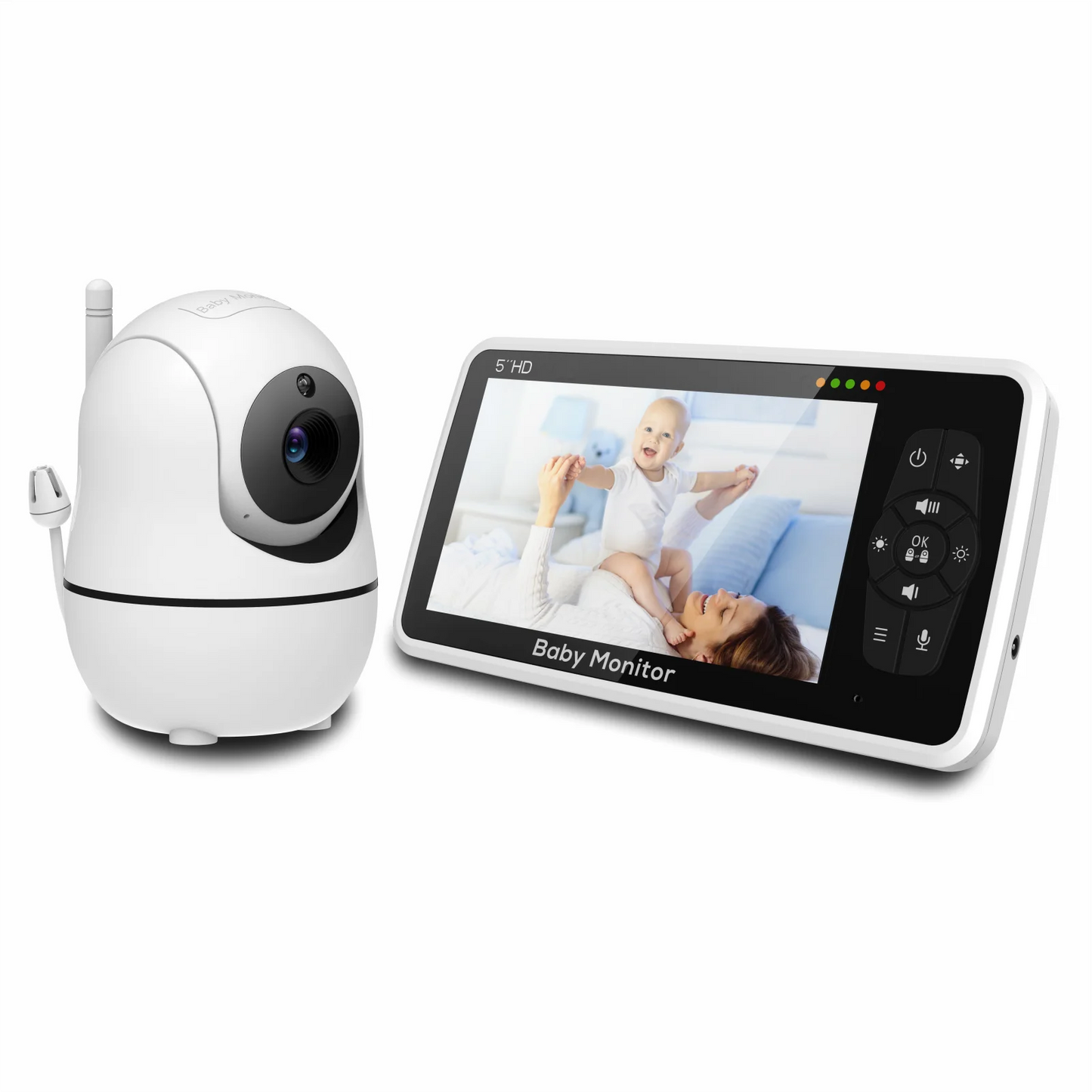 5" HD Video Baby Monitor with Camera – Long Range, 2-Way Audio & Night Vision
