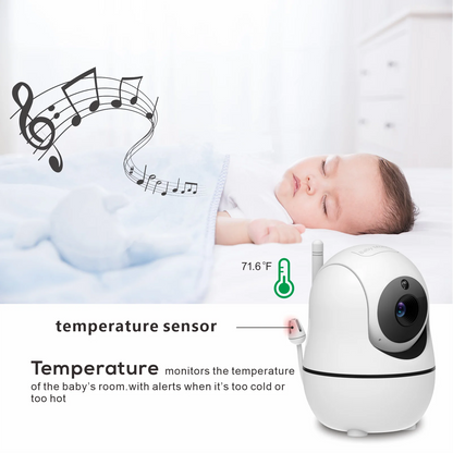 5" HD Video Baby Monitor with Camera – Long Range, 2-Way Audio & Night Vision