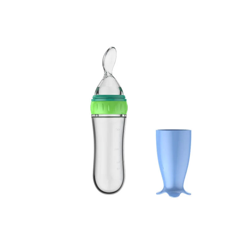 Silicone Baby Feeding Spoon Bottle | Squeeze Dispenser for Purees and First Foods