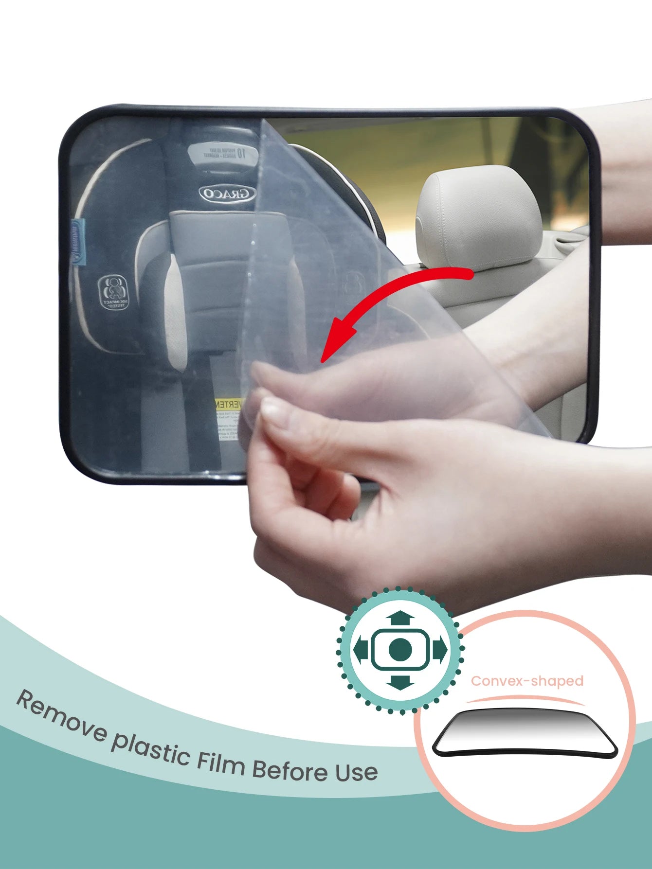Shatterproof Baby Car Mirror – Rear-Facing Safety View