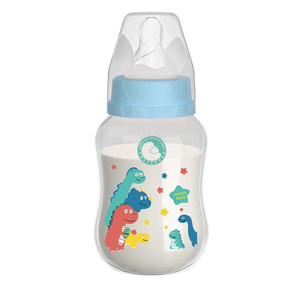 Baby Bottle with Gravity Ball and Handles | Wide Mouth Anti Spill Feeding Bottle