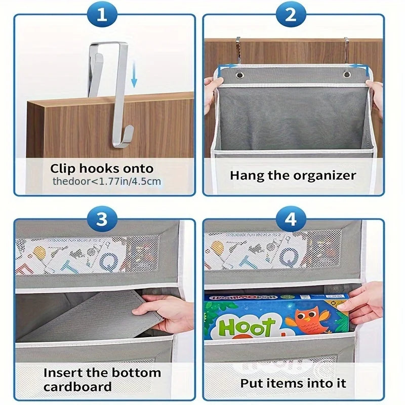 5-Shelf Over-the-Door Hanging Organizer – Large Capacity Storage Rack