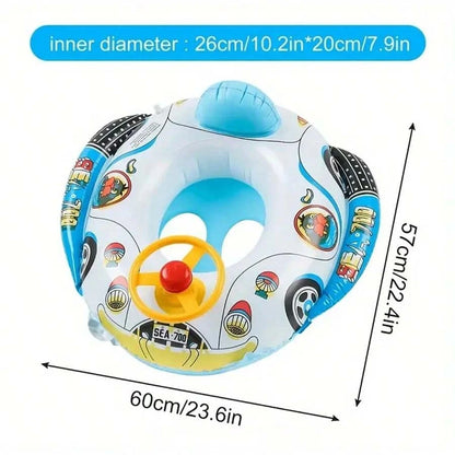Inflatable Baby Pool Float Seat – Steering Wheel Swim Ring
