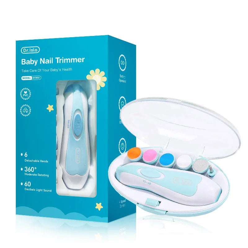 Electric Baby Nail Trimmer with LED Light | Quiet Safe Nail Care Set