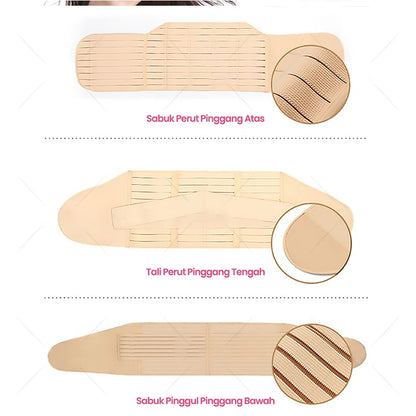 3 in 1 Postpartum Belly Band Wrap | Waist and Pelvic Support Recovery Belt