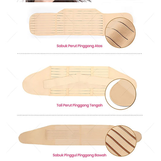 3 in 1 Postpartum Belly Band Wrap | Waist and Pelvic Support Recovery Belt