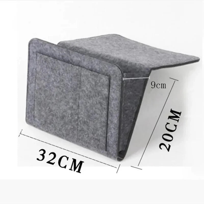 Baby Bed Hanging Organizer – Felt Storage Pockets for Couch & Bedside, Remote Control & Toy Storage Solution