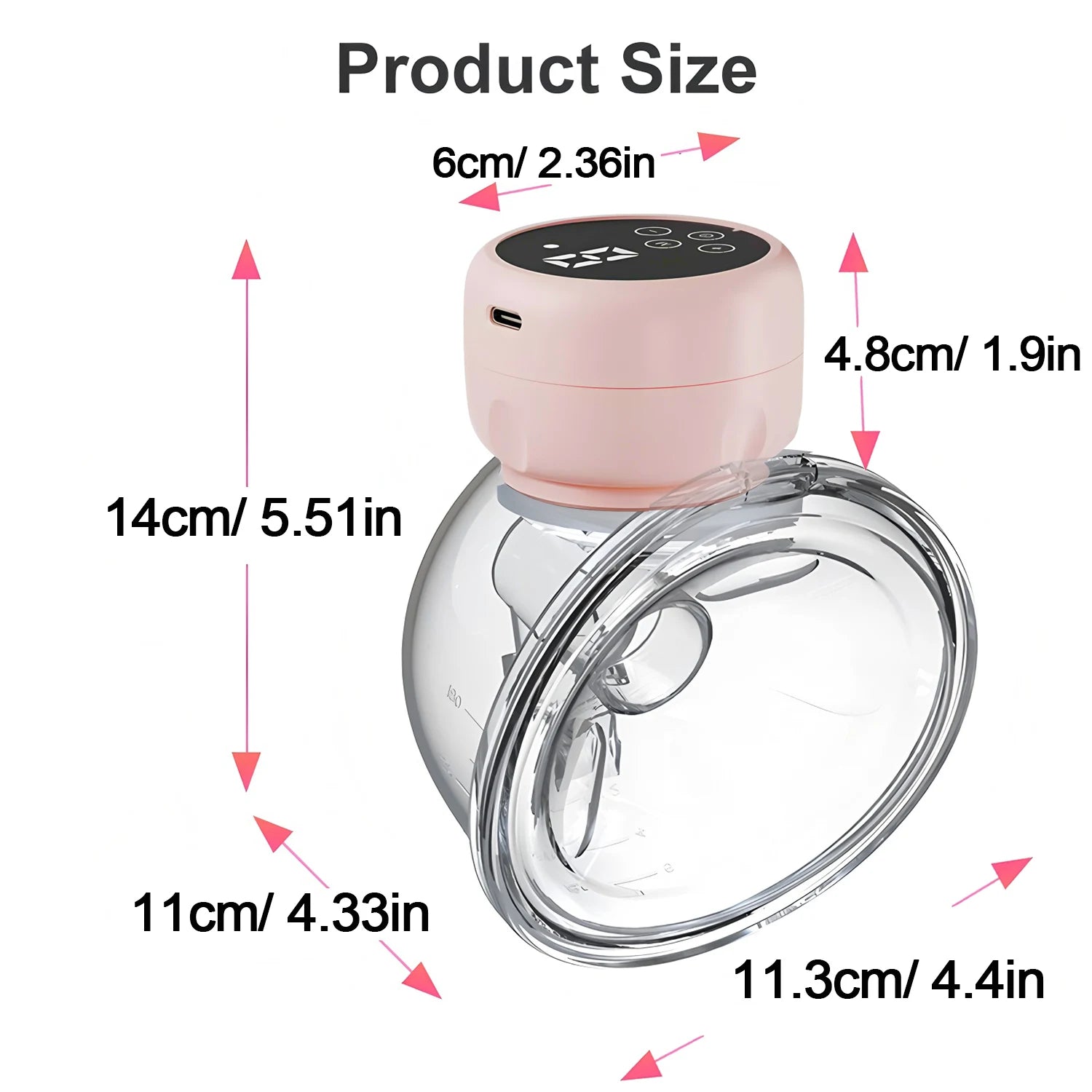 amzwn 1Pcs Smart Electric Breast Pumps Portable Hands Free Wearable Breast Pump Comfort Breast Milk Extractor Collector