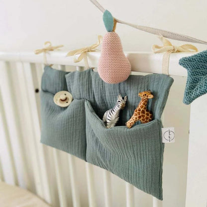 Premium Baby Crib Organizer | 2-Pocket Nursery Storage Caddy