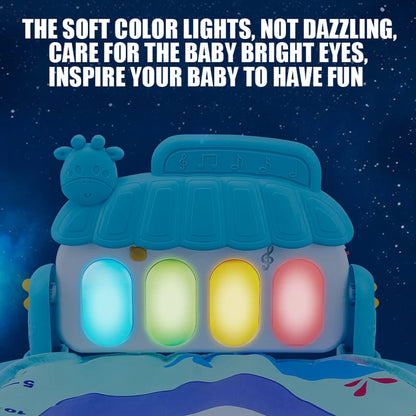 Baby Piano Play Gym Mat | Musical Activity Center for Tummy Time and Crawling