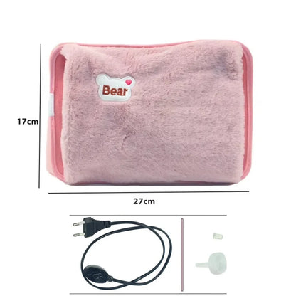 Plush Electric Hot Water Bag | Rechargeable Cozy Heating Pad (EU Plug)