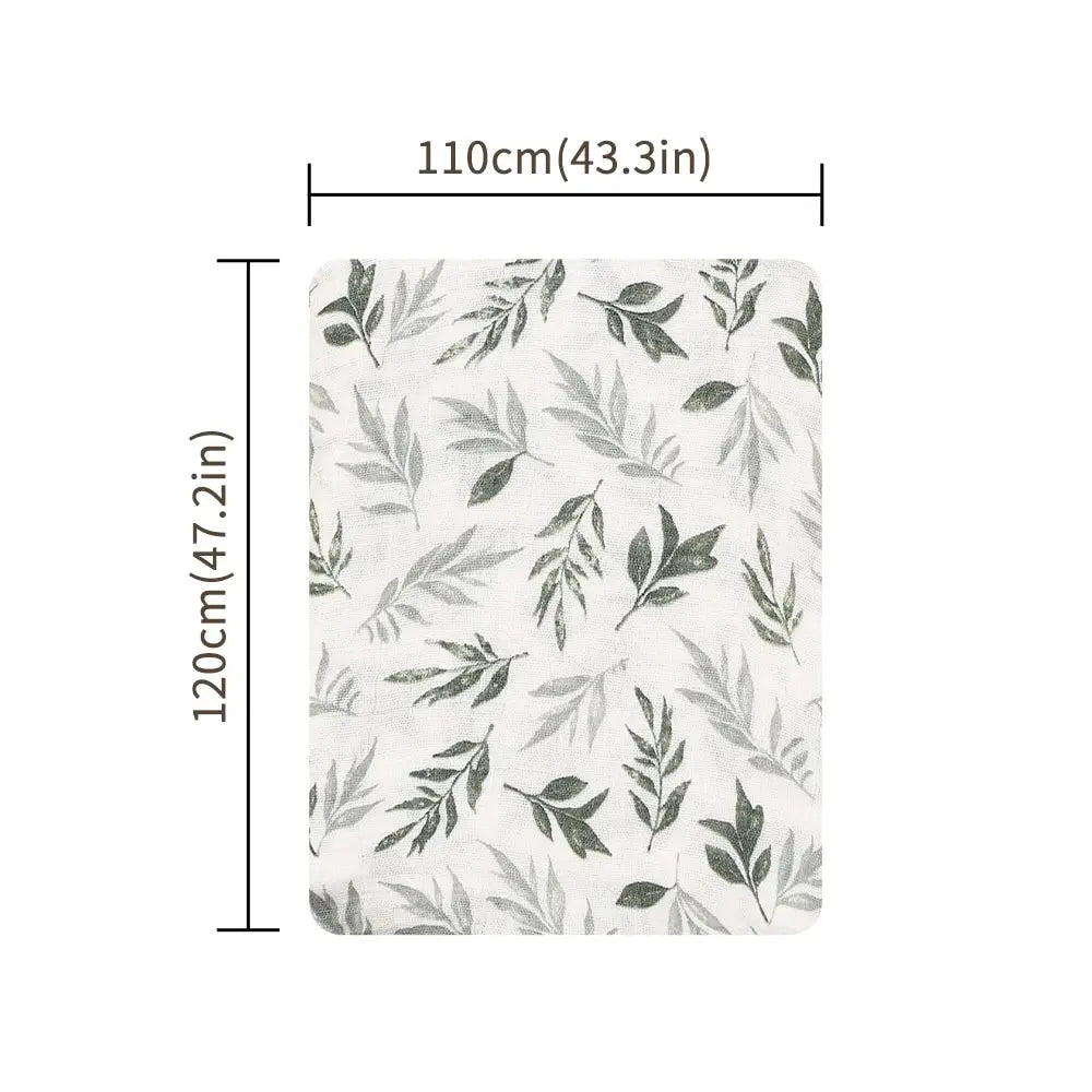 100% Cotton Muslin Swaddle Blanket | 2-Layer Baby Wrap for Newborns