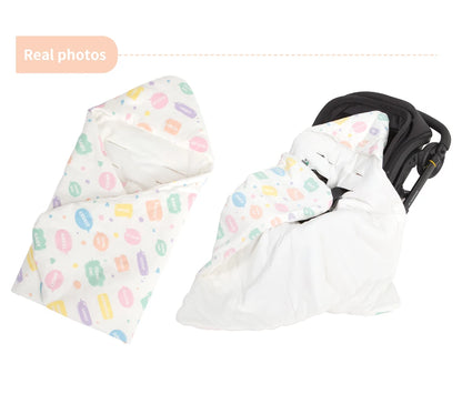 Hooded Baby Wrap Blanket for Newborns | Warm Swaddle for Car Seat and Stroller