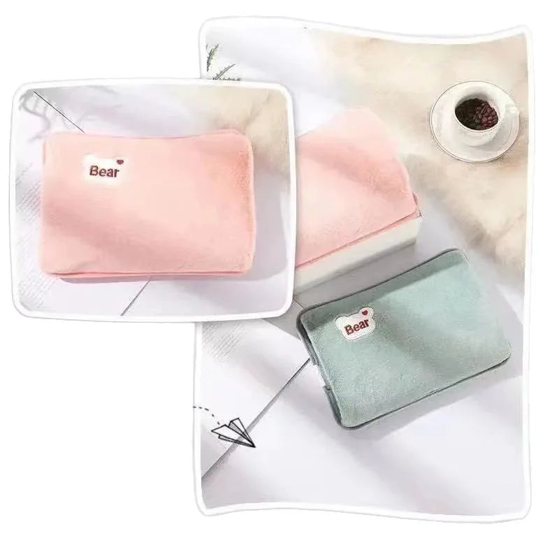 European standard plug winter warm handbag hot water bag, reusable plush electric water bag, charging heating water bag