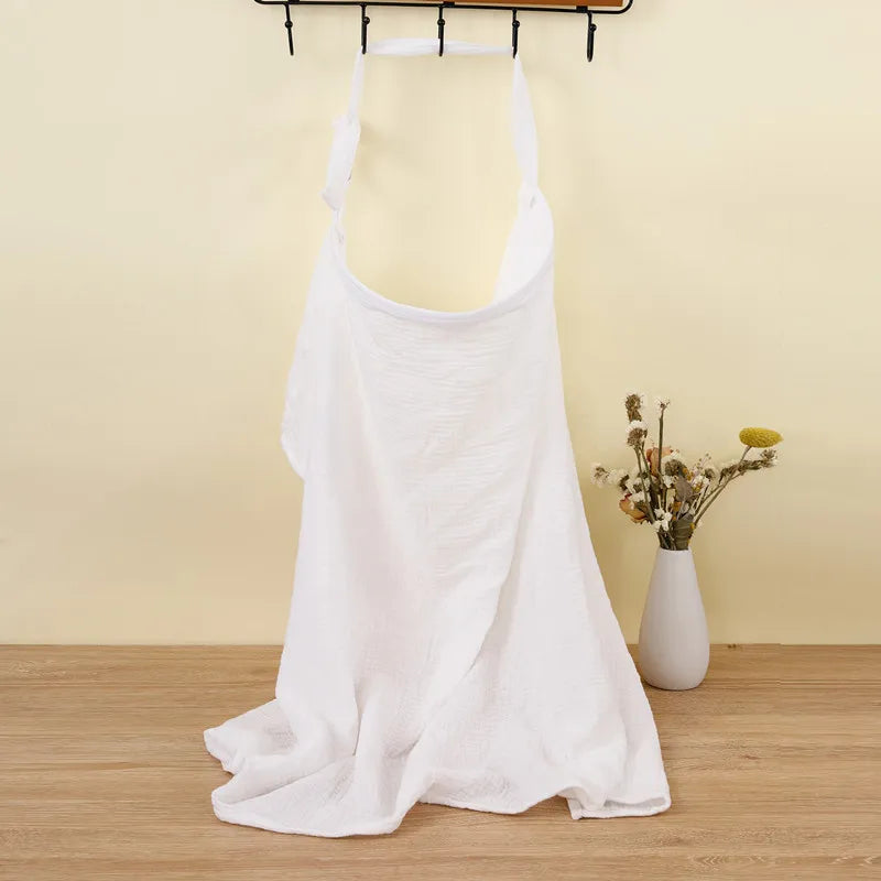Breathable Muslin Nursing Cover | Soft Cotton Breastfeeding Privacy Wrap