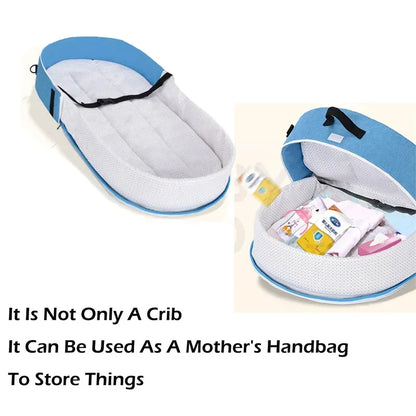 Foldable Portable Baby Travel Crib | Newborn Mosquito Net Bed with Canopy