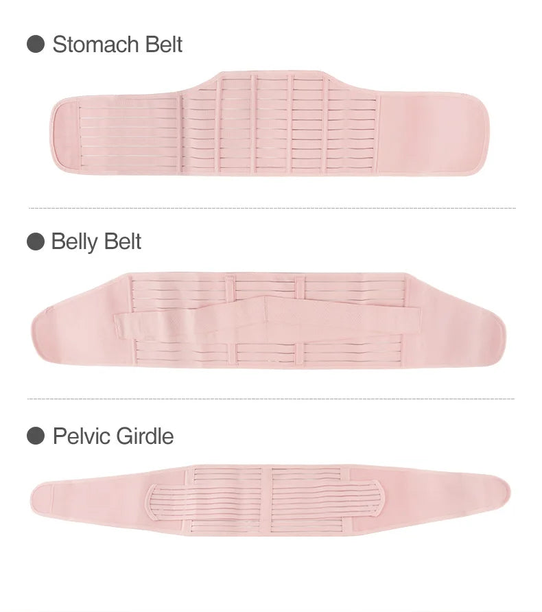 3 in 1 Postpartum Belly Band Wrap | Waist and Pelvic Support Recovery Belt