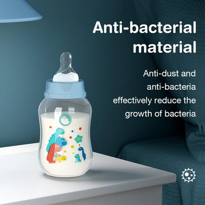 Baby Bottle with Gravity Ball and Handles | Wide Mouth Anti Spill Feeding Bottle