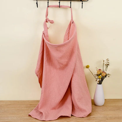 Breathable Muslin Nursing Cover | Soft Cotton Breastfeeding Privacy Wrap