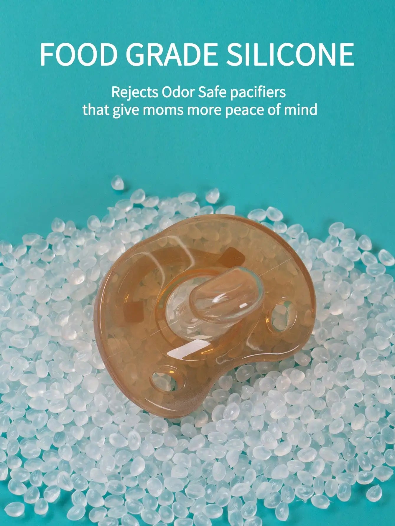 Silicone Baby Pacifier | Flat Breathable Soother for Newborn Sleep