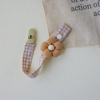 Bear Pacifier Clip – Soft Cotton Soother Holder for Babies