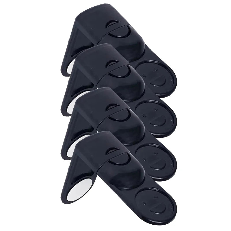 Set of four black baby safety drawer locks for childproofing, New Black 4PCS variant.