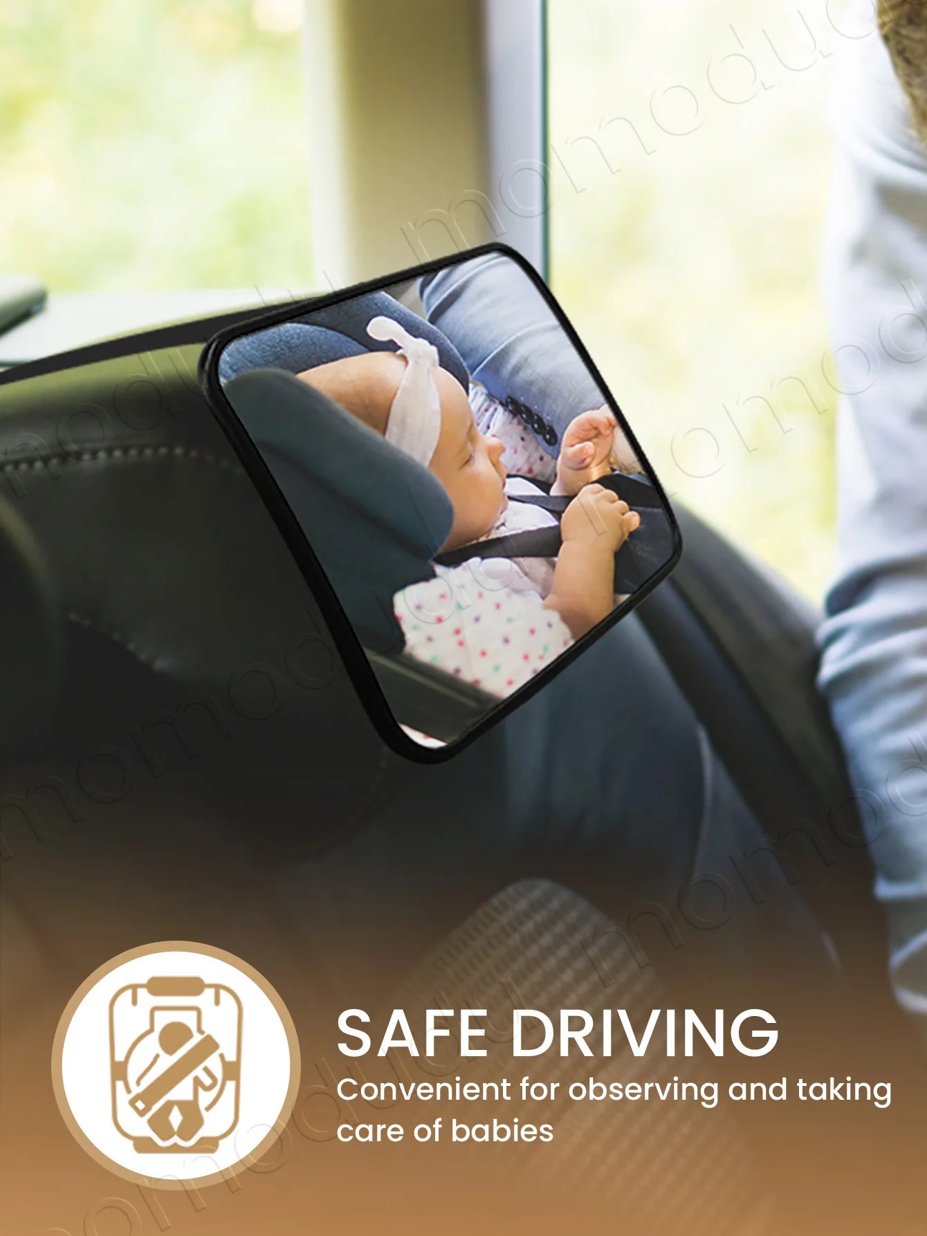 Shatterproof Baby Car Mirror – Rear-Facing Safety View