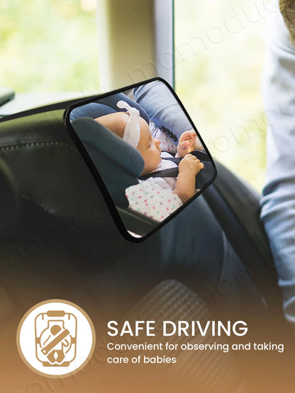 Shatterproof Baby Car Mirror – Rear-Facing Safety View