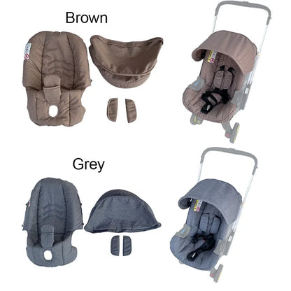 Stroller Seat Cushion Set | Sunshade and Storage Accessories for Car Seat Strollers