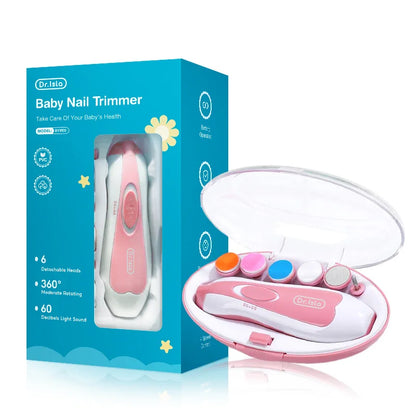 Electric Baby Nail Trimmer with LED Light | Quiet Safe Nail Care Set