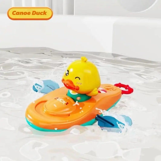 Little Yellow Duck Kayak Bath Toy – Clockwork Water Canoe
