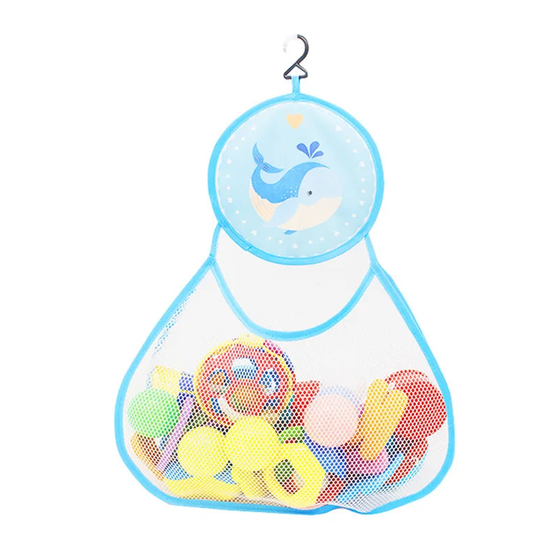 Baby Bath Toy Storage Mesh Bag – Suction Cup Bathroom Organizer