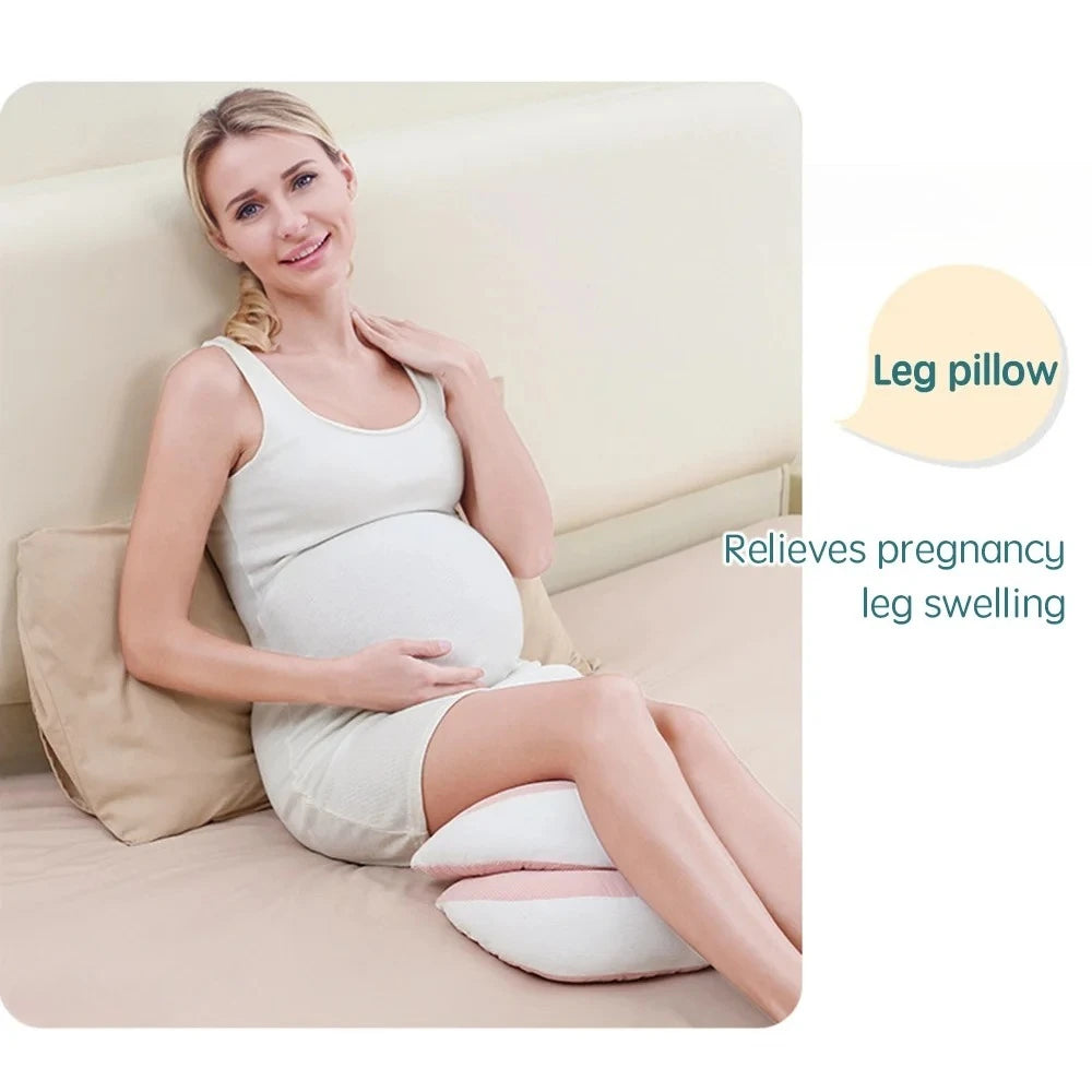 Pregnancy Pillow with 1pc Free An Auxiliary Pillow Cotton Waist Support Pillow for Pregnant Women Sleeping Body Pillow