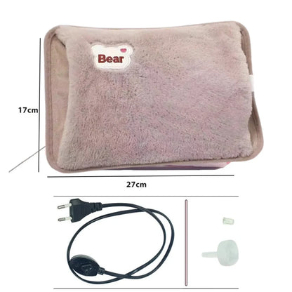Plush Electric Hot Water Bag | Rechargeable Cozy Heating Pad (EU Plug)