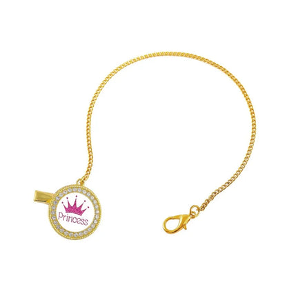 Crown Pacifier Clip Chain | Luxury Silicone Soother Holder (BPA Free)