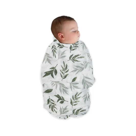 100% Cotton Muslin Swaddle Blanket | 2-Layer Baby Wrap for Newborns