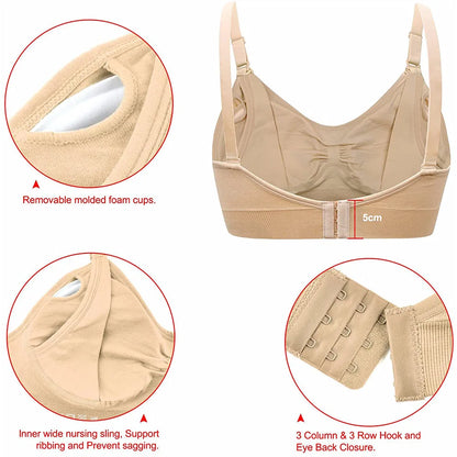 1/3pcs Breastfeeding Bras Maternity Nursing Bra for Feeding Nursing Underwear Clothes for Pregnant Women Wirefree Breathable Bra