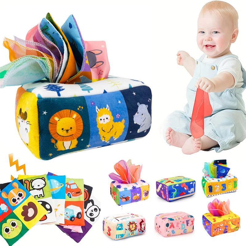 Montessori Magic Tissue Box – Sensory Learning Toy for Babies