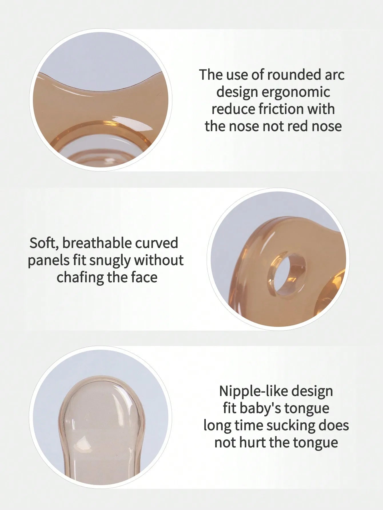 Silicone Baby Pacifier | Flat Breathable Soother for Newborn Sleep