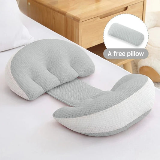 Pregnancy Pillow with 1pc Free An Auxiliary Pillow Cotton Waist Support Pillow for Pregnant Women Sleeping Body Pillow