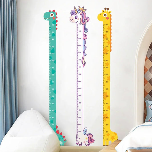 Whimsical Animal Growth Chart Wall Decal – 180cm Height Tracker for Kids